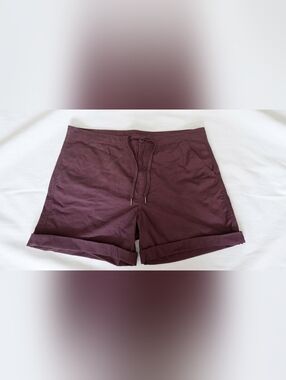 Eddie Bauer Women's Drawstring Rolled-Hem Shorts - Burgundy Plum